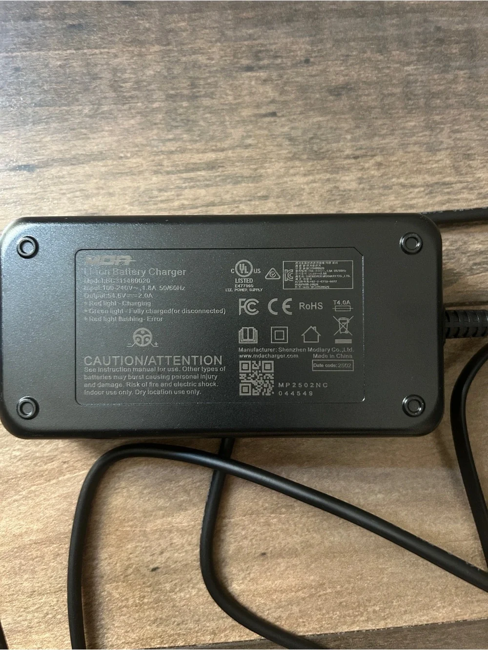 Black Charger for Electric Bikes and Laptops